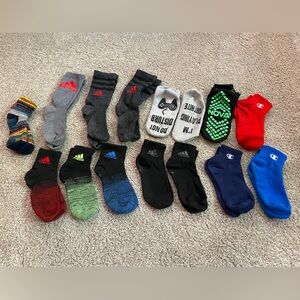 Adidas Black and Gray Athletic Socks with Reinforced Design